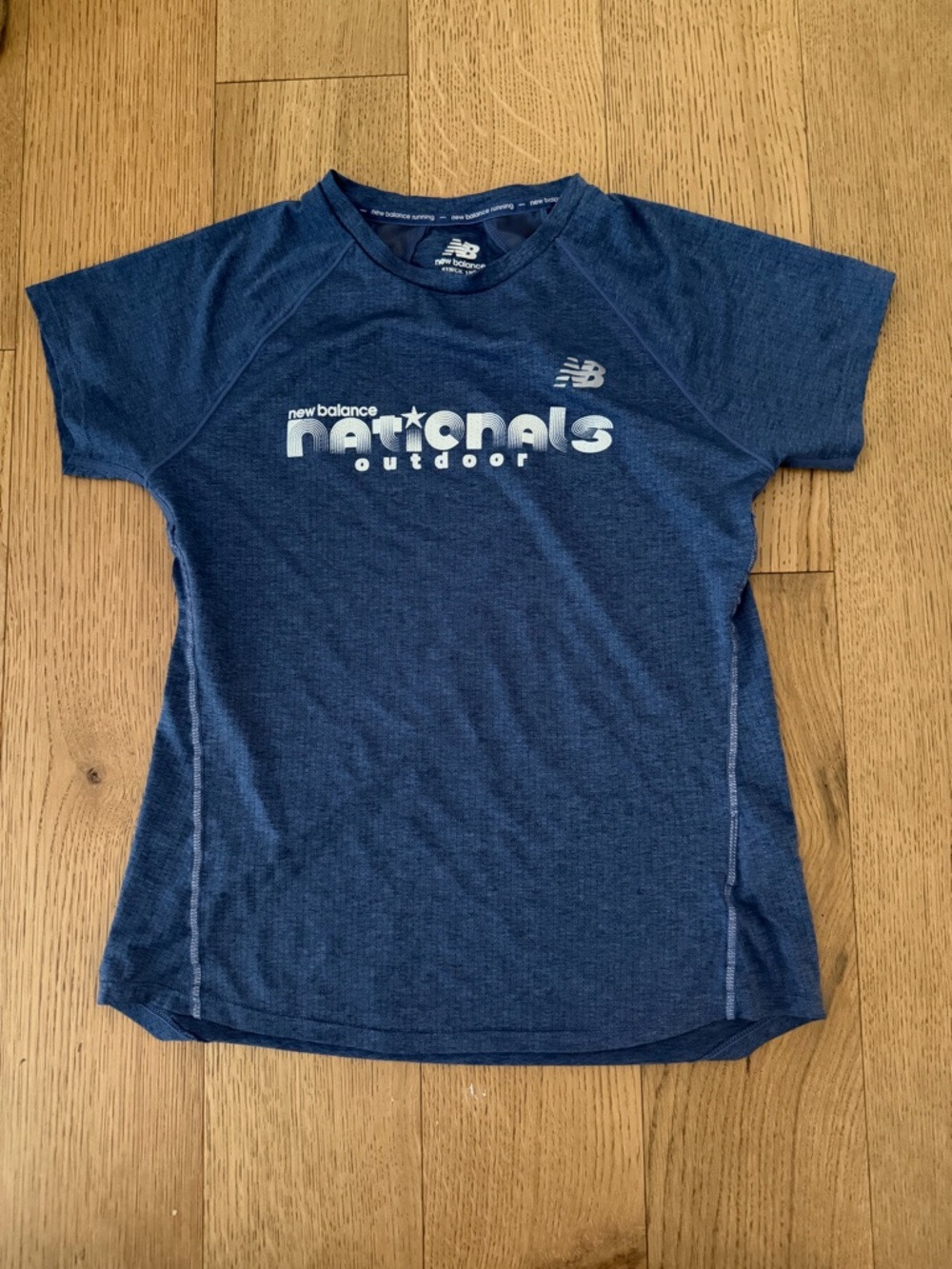 New Balance Women’s Blue 'Nationals Outdoor' Performance Tee Size XS Running